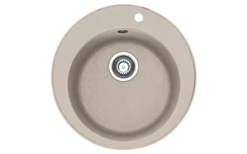 FRANKE virtuves izlietne ROG 610-41 D510mm Fragranīta bēšīga ar manual ventili 114.0009.543