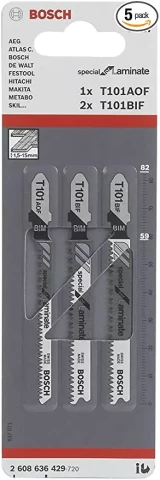 Figūrzāģa asmeņi laminātam, 3gab/iep., BOSCH 2608636429