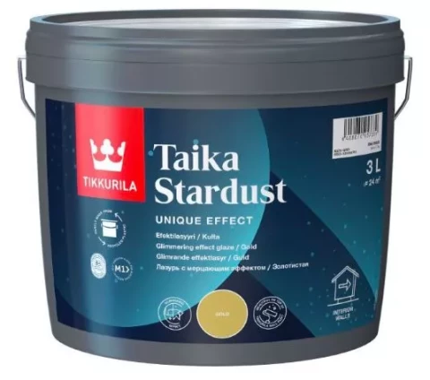Tikkurila TAIKA Stardust 3L Golden Translucent, full-matte, acrylic-based effect glaze