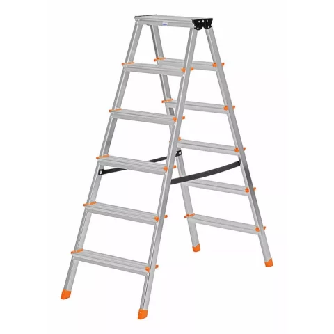 Kāpnes A-veida dubultās 2x6 pakāpieni h= 1.4m KRAUSE Monto Dopplo
