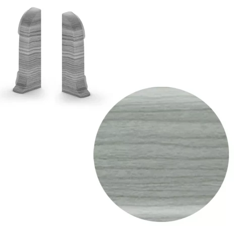 Grīdlīstes NGTK12 PVC kabeļiem  nobeigumi g.pelēks