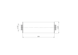 Silencer metal, ø125mm-0.9m