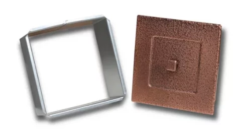 Polmer pelnu lūka 140x140mm antīks bronza 1214