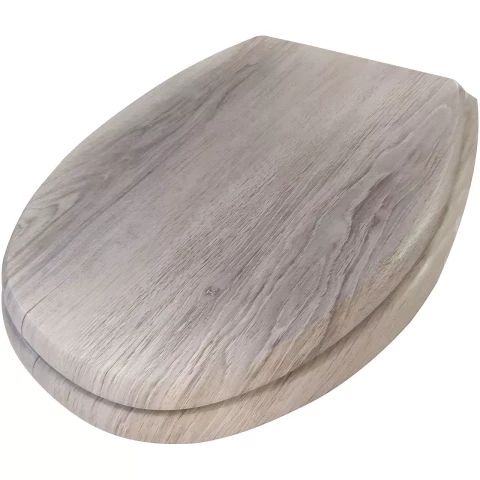 Toilet seat GRAY WOOD 829-88