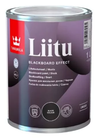 Tikkurila Liitu 1L Black paint for blackboards