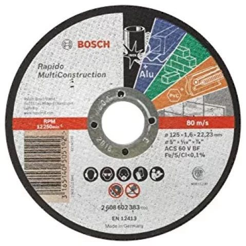 Bosch 2608602383 Rapido Multi-Construction 125X22 1.6mm