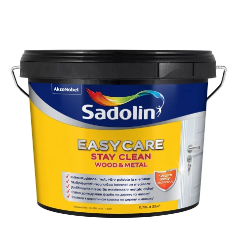 Sadolin EasyCare Wood&Metal BC 0.65L Matēta krāsa kokam un metālam TIKAI TONĒŠANAI!