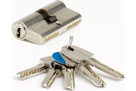 Мульти цилиндр TESA 30/30mm никель, 5 ключей