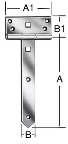 Eņģe T veida vieglā 400x33mm