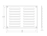 решетка металлическая, 260x190mm, белый