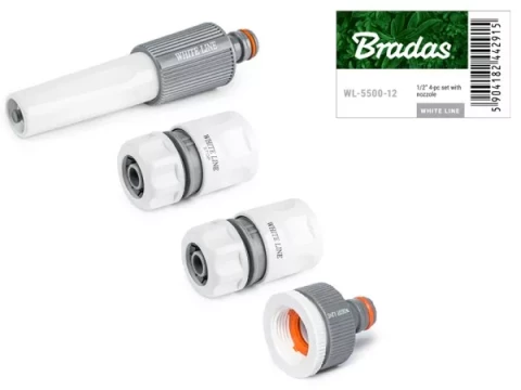 Uzgaļu komplekts WHITE LINE 4-gb. 1/2"  BRADAS