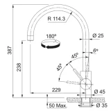 FRANKE virtuves maisītājs Eos Neo, nerūs.tērauds 115.0590.044