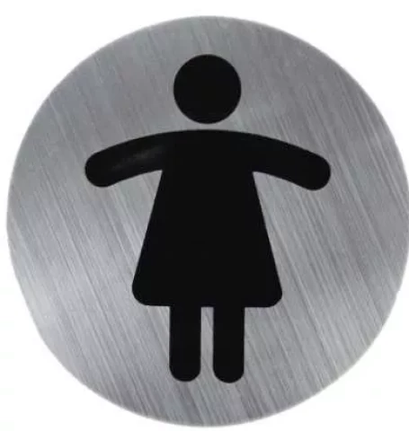 Door sign WOMAN, metal