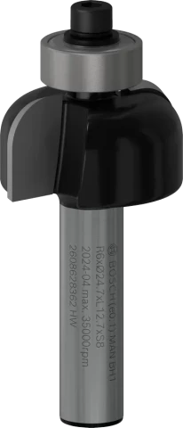 Полукруглая двухсторонняя фреза HM, R=6 мм, длина 13 мм, хвостовик 8 мм, Bosch (2608628362)