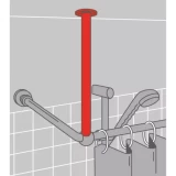Потолочная поддержка для душевх штанг