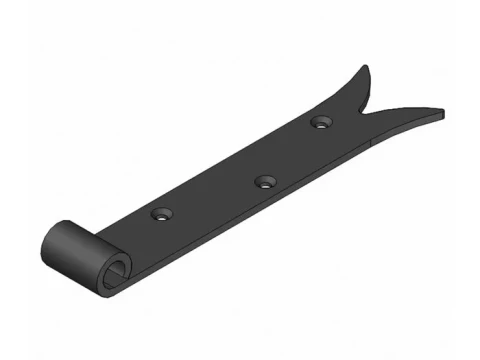 Durvju montāžas plāksne eņģei 7020-250 melna AMIG