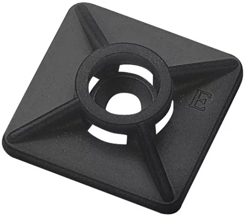 ELEMATIC mounting basas with adhesive 27x27mm black