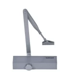 Door closer with standard arm, silver