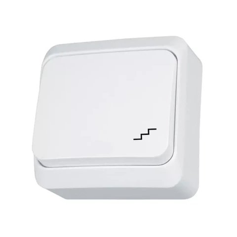 Переключатель 1-клавишный PRIMA, белый