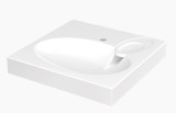 PAA Sink CLARO MINI, white 600x500 complete with brackets