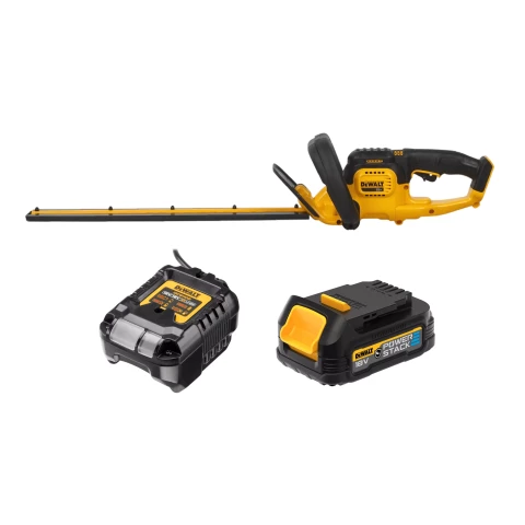 DeWALT DCM563E1-XJ 18V XR Cordless Hedge Trimmer, 550 mm, 1.7Ah Battery and Charger