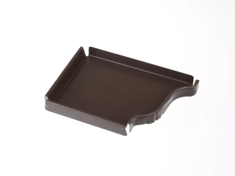 Teknes gals D127mm, labais skārda, PE brūns