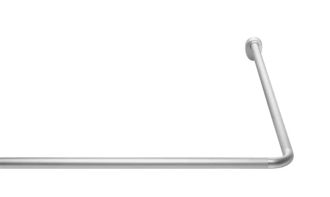 Ridder Dušas aizkaru stienis Wien stūra D25 mm, matēts sudrabs, alumīnijs