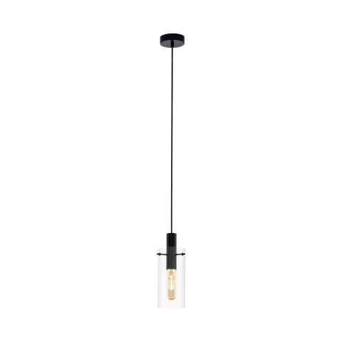 Griestu lampa EGLO Montefino E27 max60W melna/caurspīdīga 97366