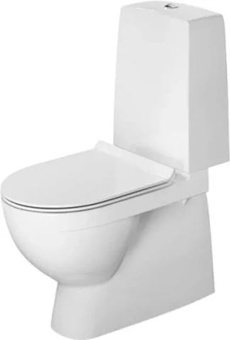 DURAVIT WC pods DuraStyle Nordic Rimless ar SC vāku, vert.izvads, 0107010005 xx