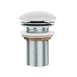 Фиксированный слив для умывальника белый