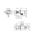 Wall mounted bidet mixer ULTRA 625121 02593