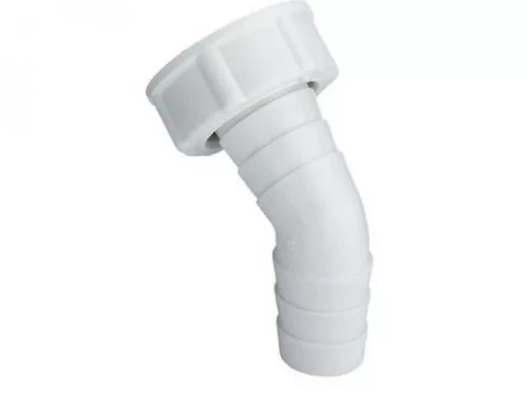 Viega siphon connection 45deg, plastic, white, 102999