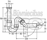 104634 Viega Sifons izlietnei  1 1/2x40 plastm.