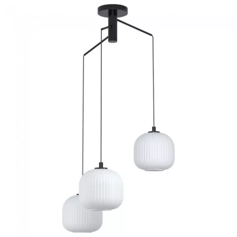 Griestu lampa EGLO Mantunalle E27 max3X40W melna/balta 99368