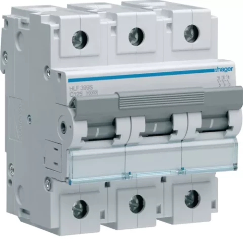 Automātiskais drošinātājs HAGER 3P C125A (Icn) HLF90S 10kA  HLF399S