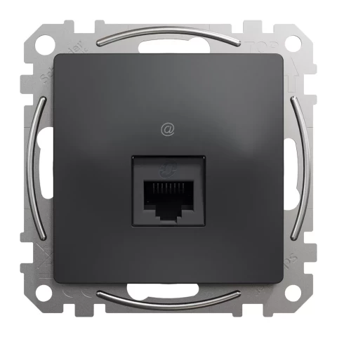 SEDNA Datu kontaktligzda 1xRJ45 CAT5E antracīts SDD114451