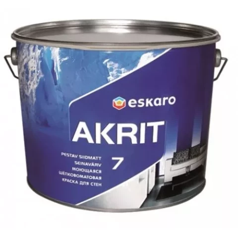 Eskaro AKRIT 7 A 4.5L Zīdaini matēta krāsa sienām/griestiem