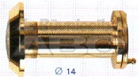 Door wiever with privacy cover, 35-55 mm, chrome