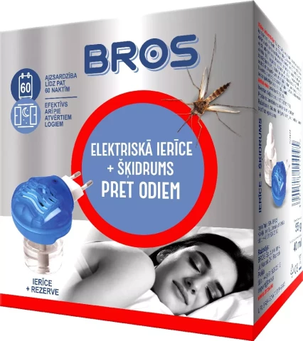 Bros электрический прибор + жидкость от комаров 40 мл