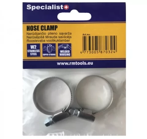 Хомут 12-22мм из нержавеющей стали 2шт.