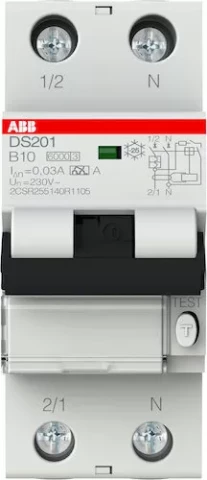Дифференциальный автоматический выключатель 2 мод. ABB DS201-B16A-AC30 2CSR255080R1165