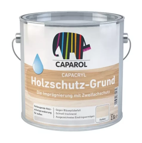 Caparol Holzschutz-Grund 0.75L Водоразбавляемая бесцветная грунтовка для деревянных поверхностей