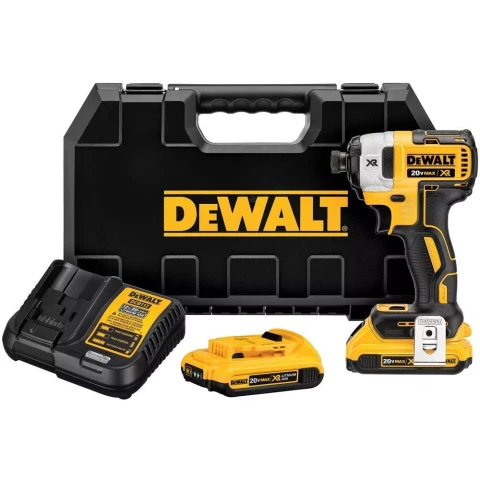 Akum. Skrūvgriezis impulsa DCF887D2-QW 18V Li-Ion 2x2.0Ah, DEWALT