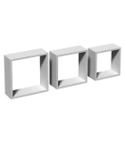 Wall shelf, set of 3 pcs., white
