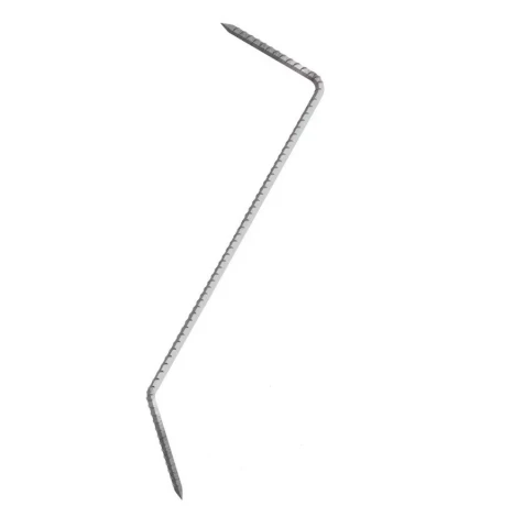 Būvskava 6.5x200mm cinkota, izliekta