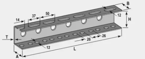 Montāžas profils U-veida  30x30x30 2m, 902-001