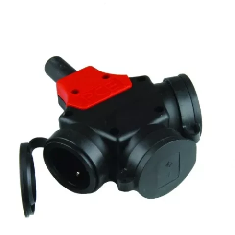 Sadalītājs 3-viet gumijas  melns