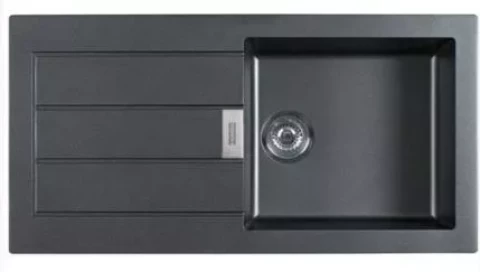 FRANKE virtuves izlietne S2D 611-100 1000x510mm Tectonite Carbon ar ventili 143.0590.212