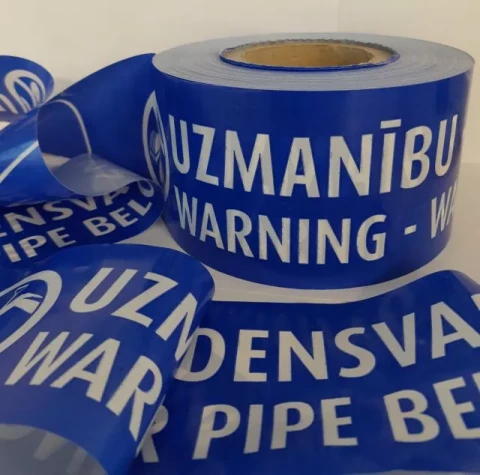 Brīdinājuma lente 100mm "Ūdensvads" (200m)