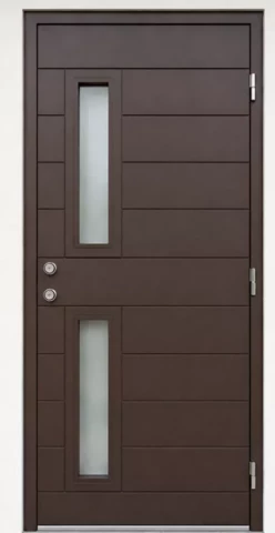 Tasty Exterior Door 9x21, Right-Handed, Brown RR32, 92 mm Frame